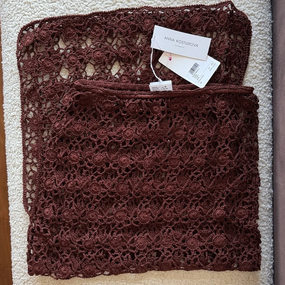 New / ANNA KOSTUROVA / Bella crochet maxi skirt / swim cover up / xs - Picture 5 of 6
